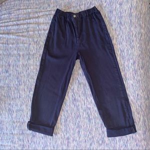 Artsy high rise navy blue pants